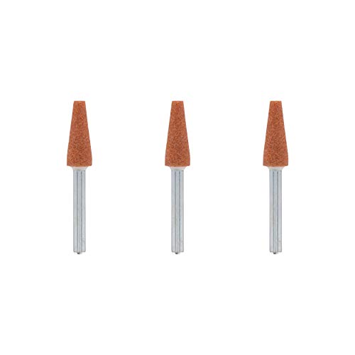 Dremel 953 Korund-Schleifspitze - Zubehörsatz für Multifunktionswerkzeug mit 3 Schleifspitzen 6,4mm zum Schärfen, Glätten und Schleifen von Metall, Gussteile, Schweißverbindungen, Nieten und Rost von Bosch Professional
