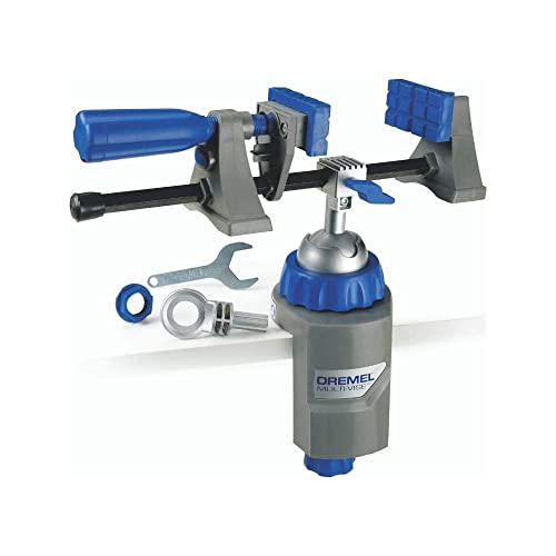 Dremel 2500 Multi Vise - Multi Schraubstock (mit Abnehmbare Soft-Spannbacken und Werkzeugständer-Adapter zum Halten von Werkzeugen) [Energieklasse A] von Dremel