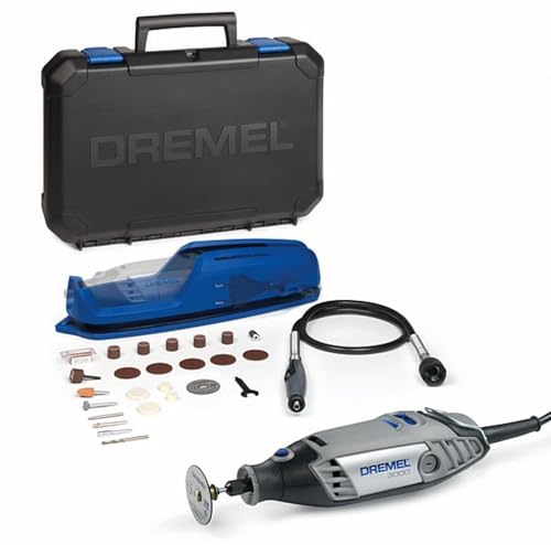 Dremel 3000 Multifunktionswerkzeug 130W, Set mit 1 Aufsatz, 25 Zubehörteilen, Variable Drehzahl 10.000-33.000 U/min zum Schneiden, Schleifen, Gravieren, Polieren, Schärfen, Reinigen, Schnitzen von Dremel