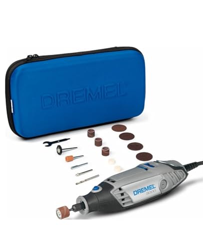 Dremel 3000 Multifunktionswerkzeug 130W, Set mit 15 Zubehörteilen, Variable Drehzahl 10.000-33.000 U/min zum Schneiden, Schleifen, Gravieren, Polieren, Schärfen, Reinigen, Schnitzen von Dremel