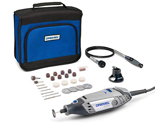 Dremel 3000 Multifunktionswerkzeug 130W, Set mit 2 Aufsätze 25 Zubehörteilen, Variable Drehzhal 10.000-33.000 U/min zum Schneiden, Schleifen, Gravieren, Polieren, Schärfen, Reinigen, Schnitzen von Dremel