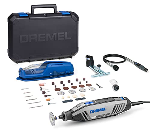 Dremel 4250 Rotationswerkzeug 175 W, Multifunktionswerkzeug-Set mit 3 Vorsatzgeräten und 45 Zubehören, 175-W-Motor mit Konstantelektronik, variable Drehzahl 5.000-35.000 1/min von DREMEL