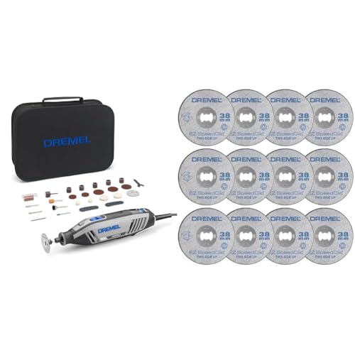 Dremel 4250 Rotationswerkzeug 175 W, Multifunktionswerkzeug-Set & SpeedClic SC456B Metall-Trennscheiben, Zubehörsatz von Dremel