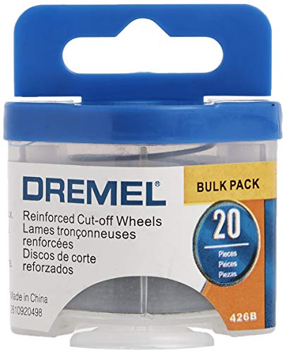 Dremel 426B Fiberglasverstärkte Trennscheiben, 1/32 Zoll (0,8 mm) Raddurchmesser, Rotationswerkzeug-Trennscheiben-Zubehör, 20 Stück von Dremel