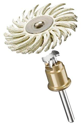 Dremel 472S EZ SpeedClic Feinschleifbürste - Zubehörsatz für Multifunktionswerkzeug mit 1 Feinschleifbürste Körnung 120 25mm zum Entgraten, Reinigen & Polieren von Details in Kunststoff, Holz & Metall von DREMEL