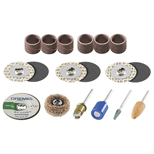 Dremel EZ686-01 EZ Lock Schleif- und Schleifwerkzeug-Zubehör-Set, inklusive Schleifscheiben, Bändern und Schleifsteinen, perfekt zum Detailschleifen und Schärfen von Dremel