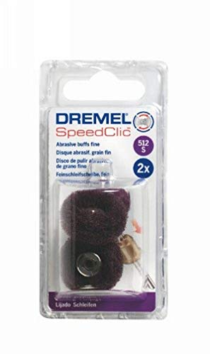 Dremel 512S EZ SpeedClic Feinschleifscheiben - Zubehörsatz für Multifunktionswerkzeug mit 2 Feinschleifscheiben Körnung 320 25mm zum Schleifen von Metall, Kunststoff, Stahl, Holz u.v.m. von Dremel