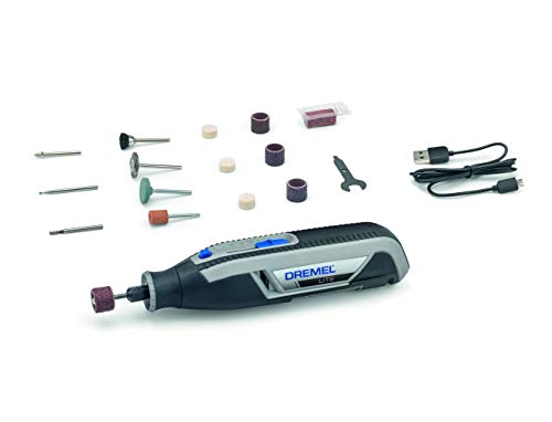 Dremel Lite 7760 Akku Multifunktionswerkzeug 3.6V, Set mit 15 Zubehörteilen, Variable Drehzal 8.000-25.000 U/min - zum Schnitzen, Gravieren, Schleifen, Schärfen, Reinigen, Polieren, Schmirgeln,Schwarz von Dremel