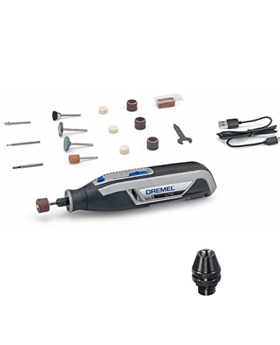 Dremel Lite 7760 Akku Multifunktionswerkzeug 3.6V, Set mit 15 Zubehörteilen + Dremel 4486 Bohrfutter von Dremel