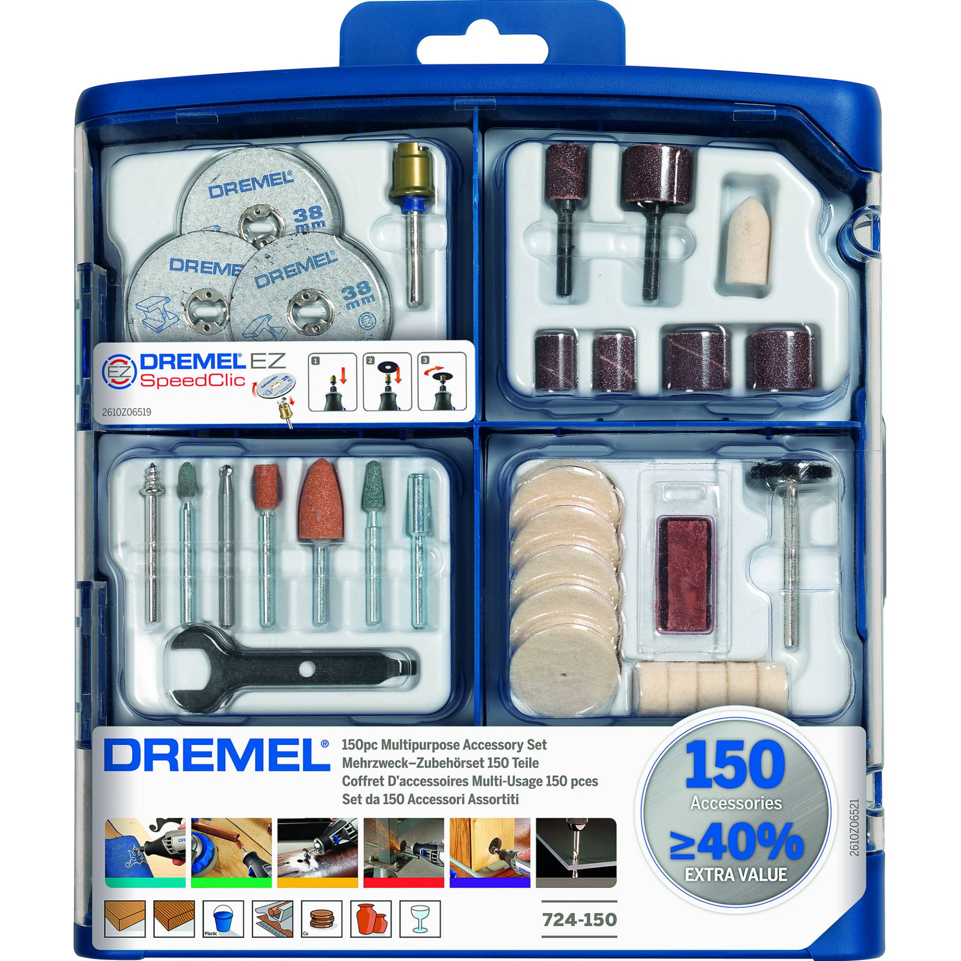 Dremel Mehrzweckzubehör-Set 'EZ SpeedClic' 150-teilig Dremel Mehrzweckzubehör-Set 'EZ SpeedClic' 150-teilig von Dremel