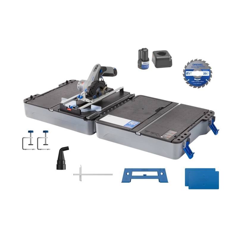 Dremel Mobile-Sägestation CS12V-S1C Kreissäge mit Sägetisch-Koffer von Dremel