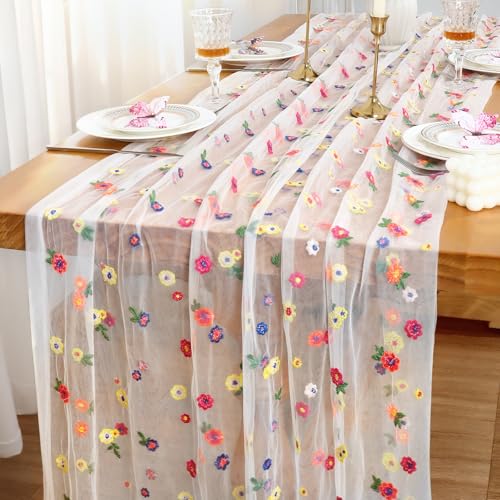 Dremisland Weiß Stickerei Gänseblümchen Tischläufer 75X300cm Chiffon Tischdecke Gaze Cheesecloth Tischläufer Saisonaler Table Runner Tischdeko Boho Hochzeit für Party Tischdeko Geburtstag Dremisland Weiß Stickerei Gänseblümchen Tischläufer 75X300cm Chiffon Tischdecke Gaze Cheesecloth Tischläufer Saisonaler Table Runner Tischdeko Boho Hochzeit für Party Tischdeko Geburtstag von Dremisland