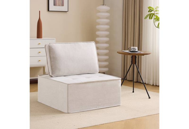 Drenice Sofa Einzelsofa, Modulares Einzelsofa mit Leinenbezug, Kleine Sitzgarnitur,Wohnzimmer-Sessel,Sitzsack 1 Teile, Sofa für Schlafzimmer, Gästezimmer oder Kinderzimmer von Drenice