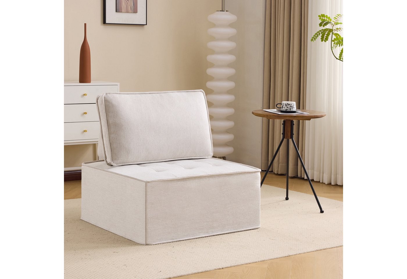 Drenice Sofa Einzelsofa, Modulares Einzelsofa mit Leinenbezug, Kleine Sitzgarnitur,Wohnzimmer-Sessel,Sitzsack 3 Teile, Sofa für Schlafzimmer, Gästezimmer oder Kinderzimmer Drenice Sofa Einzelsofa, Modulares Einzelsofa mit Leinenbezug, Kleine Sitzgarnitur,Wohnzimmer-Sessel,Sitzsack 3 Teile, Sofa für Schlafzimmer, Gästezimmer oder Kinderzimmer von Drenice