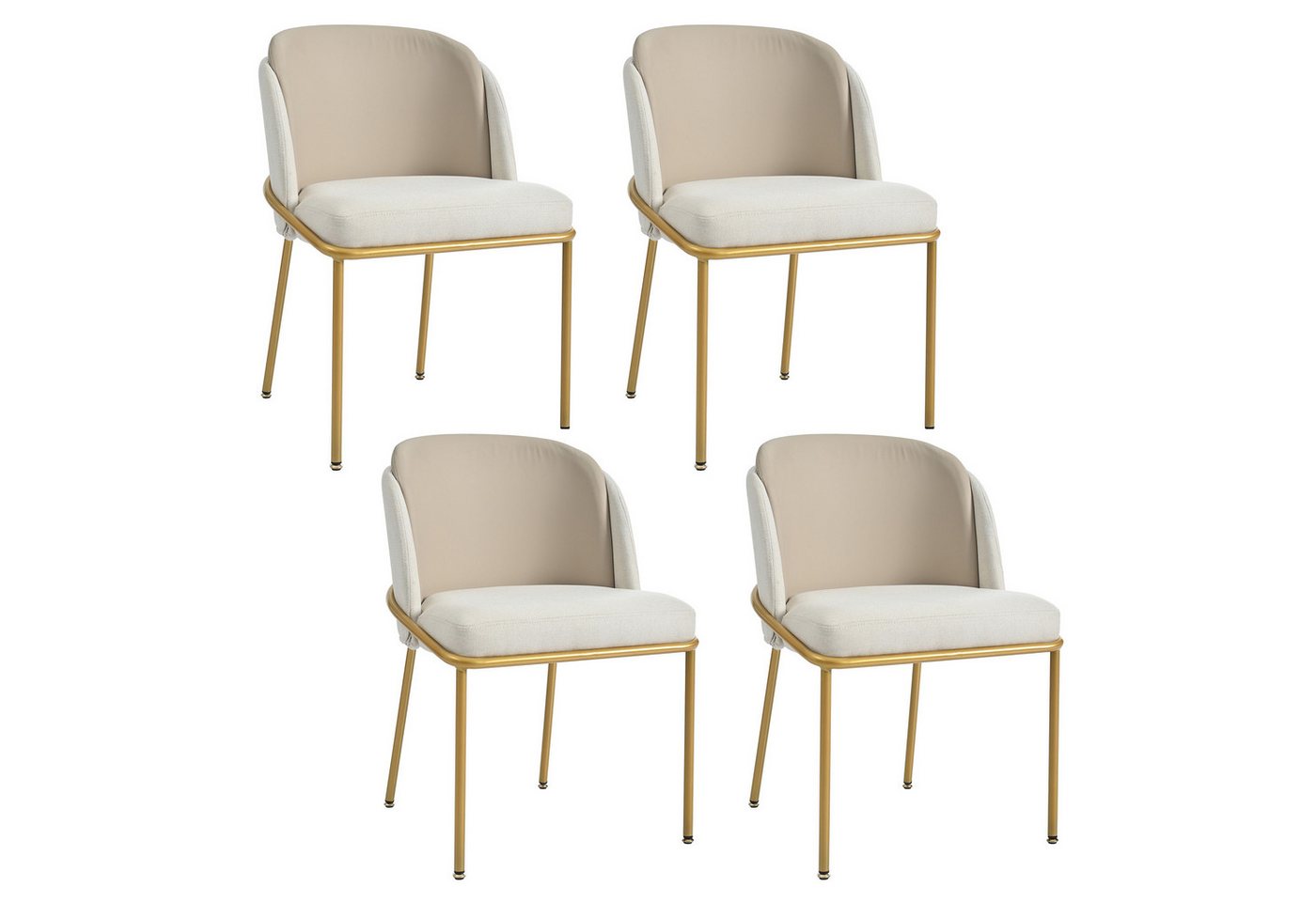 Drenice Stuhl Moderner Stuhl mit Schrägstuhlbein und Verstellbare Füße (Ideal für Zuhause, Offene Bürofläche, Esszimmer, 4 St) von Drenice