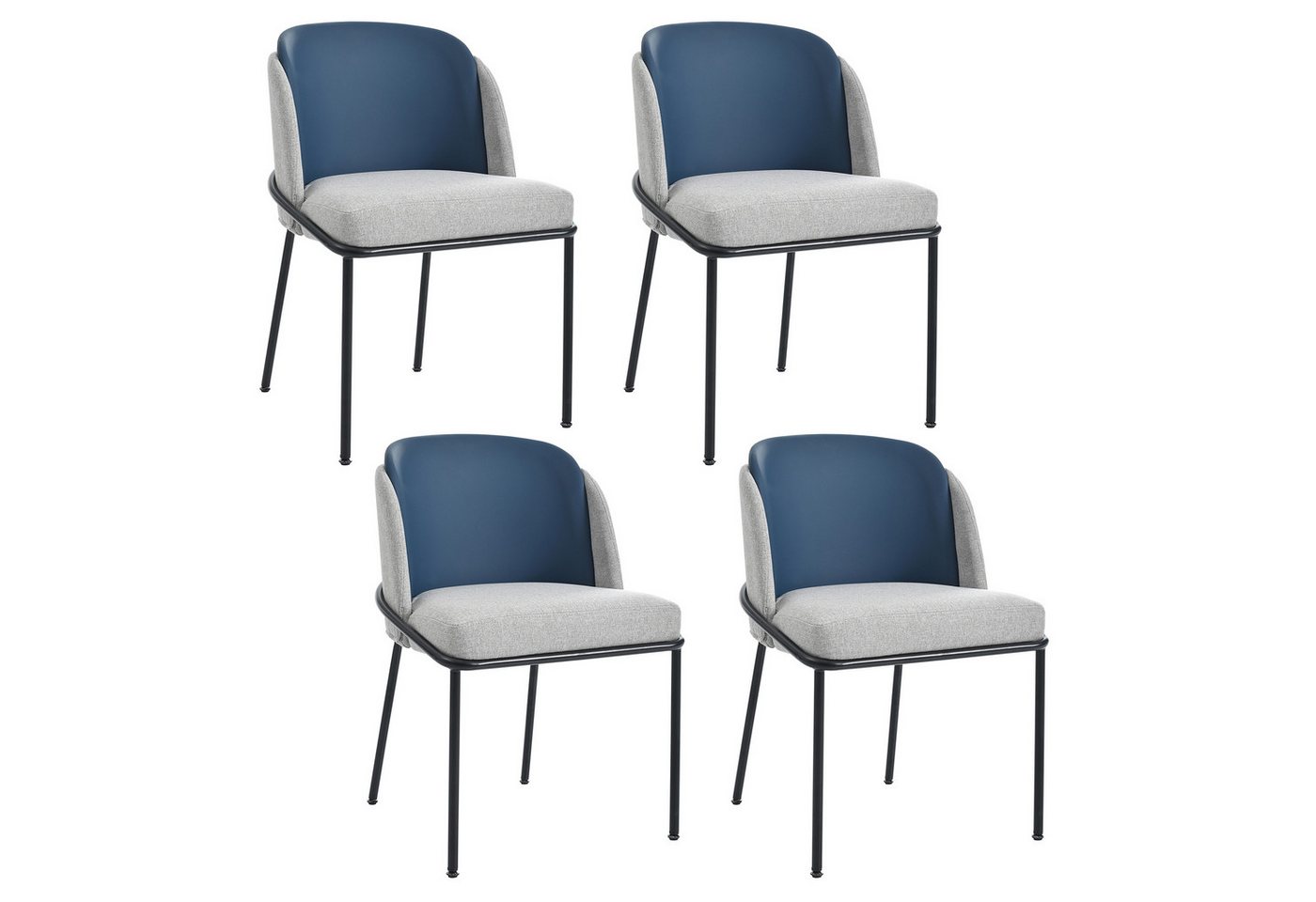 Drenice Stuhl Moderner Stuhl mit Schrägstuhlbein und Verstellbare Füße (Ideal für Zuhause, Offene Bürofläche, Esszimmer, 4 St) von Drenice