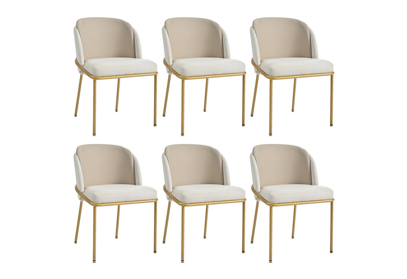 Drenice Stuhl Moderner Stuhl mit Schrägstuhlbein und Verstellbare Füße (Ideal für Zuhause, Offene Bürofläche, Esszimmer, 6 St) von Drenice