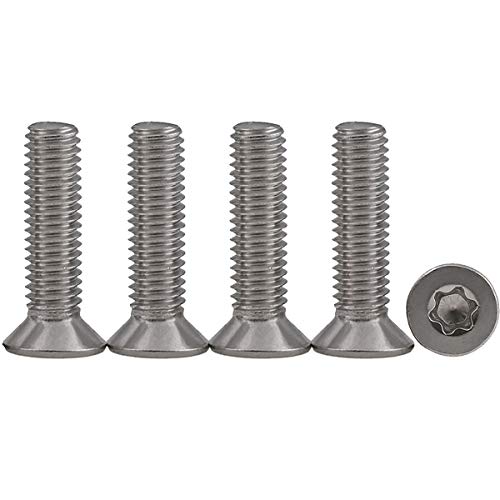 10 Stück M5 x 25 Senkkopfschrauben Torx Edelstahl 304 Maschinenschrauben Senkkopf Schrauben Senkkopfschrauben mit Nase Standard Quincunx Vollgewindeschrauben für Maschinenausrüstung und Wohnmöbel von Drenky