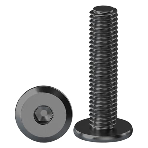 Drenky Flachkopfschrauben Innensechskant, M8 Schrauben Schwarz Linsenkopfschrauben Edelstahl A2 V2A Maschinenschrauben Vollgewinde Möbelschrauben, M8x30mm, 10 Stück Drenky Flachkopfschrauben Innensechskant, M8 Schrauben Schwarz Linsenkopfschrauben Edelstahl A2 V2A Maschinenschrauben Vollgewinde Möbelschrauben, M8x30mm, 10 Stück von Drenky