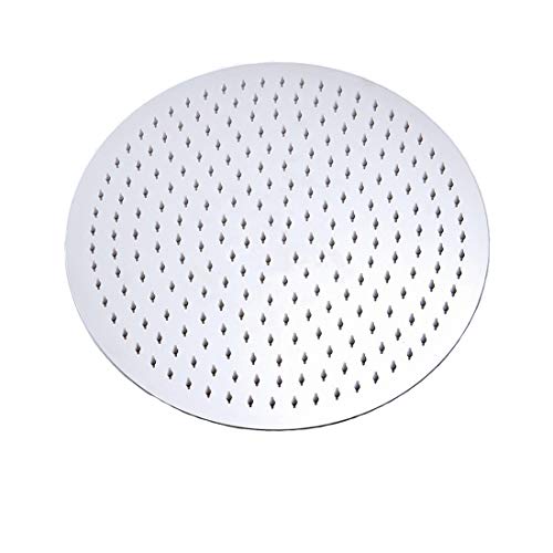 Drenky 16 Zoll / 40cm Rund Einbauduschkopf Duschkopf poliert Spiegeleffekt 304 Edelstahl Duschkopf Kopfbrause Regenbrause mit Anti-Kalk-Düsen Wasserfall Regenduschkopf von Drenky