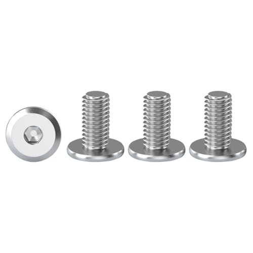 Drenky Flachkopfschrauben Innensechskant, M4 Schrauben Linsenkopfschrauben Edelstahl A2 V2A Maschinenschrauben Vollgewinde Möbelschrauben, M4x10mm, 20 Stück Drenky Flachkopfschrauben Innensechskant, M4 Schrauben Linsenkopfschrauben Edelstahl A2 V2A Maschinenschrauben Vollgewinde Möbelschrauben, M4x10mm, 20 Stück von Drenky