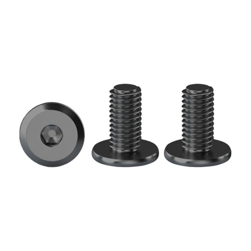 Drenky M5 Linsenkopfschrauben, Schwarze Schrauben mit Innensechskant 20 Stück Edelstahlschrauben Flachkopfschrauben Gewindeschrauben M5x10mm Schraube für Haushalt, Bauwesen, Maschinen, Kraftfahrzeuge von Drenky