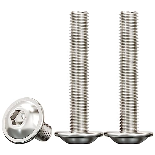 Drenky M6 Innensechskant Schrauben Edelstahl,Linsenkopf Schrauben mit Flansch und Innensechsrund M6x40mm Flachkopfschraube Rostfrei Edelstahl A2 V2A Innensechskant Schrauben Vollgewinde,20 Stück Drenky M6 Innensechskant Schrauben Edelstahl,Linsenkopf Schrauben mit Flansch und Innensechsrund M6x40mm Flachkopfschraube Rostfrei Edelstahl A2 V2A Innensechskant Schrauben Vollgewinde,20 Stück von Drenky