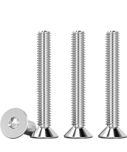 Drenky M5 X 40mm Senkkopfschrauben Edelstahl V2A VA A2 25 Stück Schrauben mit Abgesenktem Kopf DIN 7991 / ISO 10642 Senkschraube Rostfrei Silber Innensechskant Schraube Senkkopf Regelgewinde von Drenky