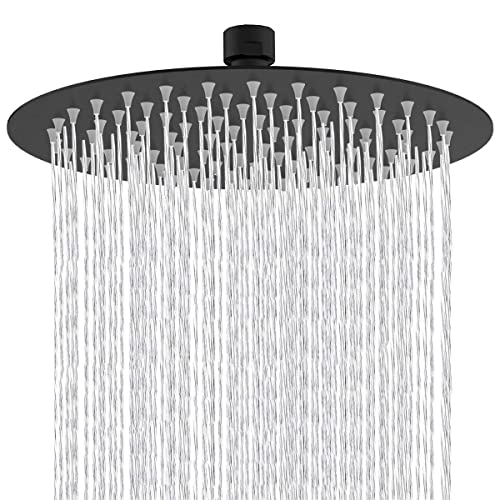 Drenky Duschkopf Regendusche Schwarz,16 Zoll/40cm Duschbrause Wassersparende Rund Große Edelstahl Kopfbrause Druckerhöhend Ultra Dünn Mit Silikonauslasslöchern Drenky Duschkopf Regendusche Schwarz,16 Zoll/40cm Duschbrause Wassersparende Rund Große Edelstahl Kopfbrause Druckerhöhend Ultra Dünn Mit Silikonauslasslöchern von Drenky