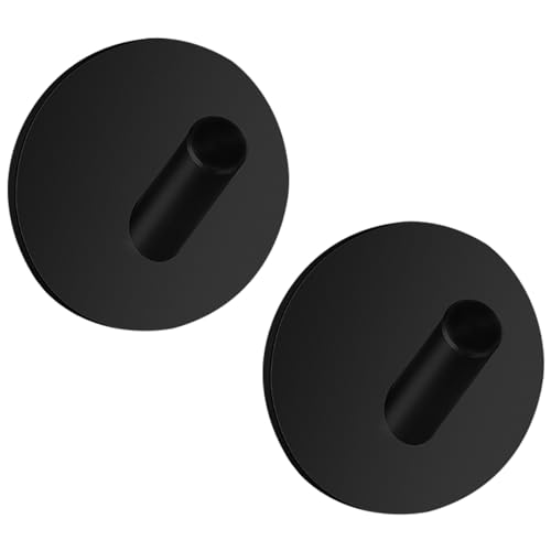 Drenky Handtuchhaken Ohne Bohren, 2 Stück Klebehaken Extra Stark Schwarz Matt Edelstahl Haken Runde Wandhaken Selbstklebend Wasserdicht Multifunktional für Badezimmer Toilette Küche Büro Drenky Handtuchhaken Ohne Bohren, 2 Stück Klebehaken Extra Stark Schwarz Matt Edelstahl Haken Runde Wandhaken Selbstklebend Wasserdicht Multifunktional für Badezimmer Toilette Küche Büro von Drenky