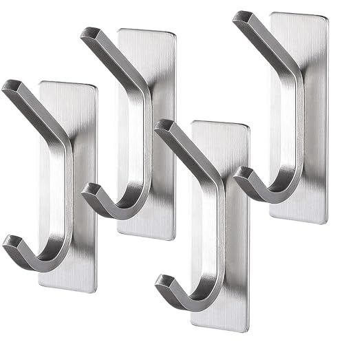 Drenky Handtuchhaken Selbstklebend, 4 Stück Silber Klebehaken Extra Stark Edelstahl SUS 304 Wasserdicht Haken Selbstklebend Ohne Bohren Mit Klebepads Kleiderhaken Selbstklebend Drenky Handtuchhaken Selbstklebend, 4 Stück Silber Klebehaken Extra Stark Edelstahl SUS 304 Wasserdicht Haken Selbstklebend Ohne Bohren Mit Klebepads Kleiderhaken Selbstklebend von Drenky
