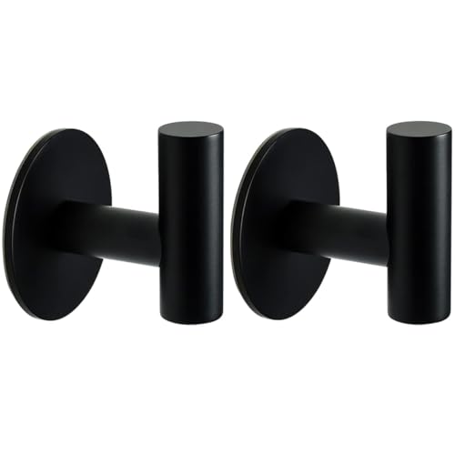 Drenky Klebehaken Extra Stark 2 Stück, Haken Selbstklebend Schwarz Runde Wandhaken Handtuchhaken Ohne Bohren mit Klebepads Klebehaken Badezimmer Edelstahl A2 V2A Wasserdicht Haken für Bad Küche Drenky Klebehaken Extra Stark 2 Stück, Haken Selbstklebend Schwarz Runde Wandhaken Handtuchhaken Ohne Bohren mit Klebepads Klebehaken Badezimmer Edelstahl A2 V2A Wasserdicht Haken für Bad Küche von Drenky