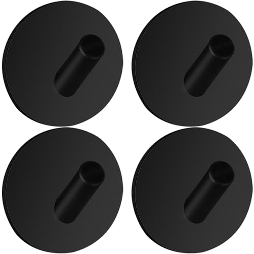 Drenky Klebehaken Extra Stark Schwarz Matt, Handtuchhaken Ohne Bohren Mit Klebepads Badezimmer Edelstahl Haken Runde Wasserdicht Wandhaken Selbstklebend Multifunktional, 4 Stück Drenky Klebehaken Extra Stark Schwarz Matt, Handtuchhaken Ohne Bohren Mit Klebepads Badezimmer Edelstahl Haken Runde Wasserdicht Wandhaken Selbstklebend Multifunktional, 4 Stück von Drenky