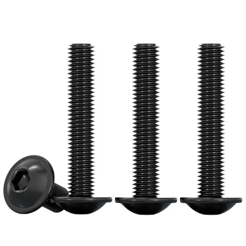 Drenky M5 Schrauben Edelstahl Innensechskant, M5x35mm Linsenkopfschraube mit Flansch Rostfreier Edelstahl A2 V2A Flachkopfschrauben mit Innensechskant Schwarz Gewindeschrauben Vollgewinde, 20 Stück Drenky M5 Schrauben Edelstahl Innensechskant, M5x35mm Linsenkopfschraube mit Flansch Rostfreier Edelstahl A2 V2A Flachkopfschrauben mit Innensechskant Schwarz Gewindeschrauben Vollgewinde, 20 Stück von Drenky