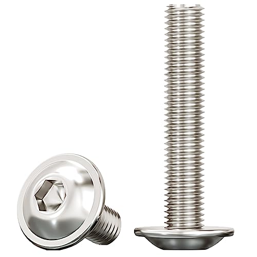 Drenky M8 Innensechskant Schrauben Edelstahl,Linsenkopf Schrauben mit Flansch und Innensechsrund M8x40mm Flachkopfschraube Rostfrei Edelstahl A2 V2A Innensechskant Schrauben Vollgewinde,10 Stück Drenky M8 Innensechskant Schrauben Edelstahl,Linsenkopf Schrauben mit Flansch und Innensechsrund M8x40mm Flachkopfschraube Rostfrei Edelstahl A2 V2A Innensechskant Schrauben Vollgewinde,10 Stück von Drenky