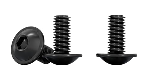 Drenky M8 Schrauben Edelstahl Innensechskant, 10 Stück M8x12mm Linsenkopfschraube mit Flansch Rostfreier Edelstahl A2 V2A Flachkopfschraube mit Innensechskant Gewindeschrauben Vollgewinde, Schwarz Drenky M8 Schrauben Edelstahl Innensechskant, 10 Stück M8x12mm Linsenkopfschraube mit Flansch Rostfreier Edelstahl A2 V2A Flachkopfschraube mit Innensechskant Gewindeschrauben Vollgewinde, Schwarz von Drenky