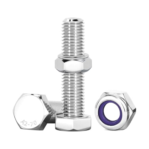 Drenky M8x35mm Sechskantschrauben Bolzen und Muttern Set Edelstahl A2 V2A Schrauben Muttern Set Sechskantschrauben M8 für Möbel, Autos, Fahrräder, Schiffe, 3D-druck, 10 Stück Drenky M8x35mm Sechskantschrauben Bolzen und Muttern Set Edelstahl A2 V2A Schrauben Muttern Set Sechskantschrauben M8 für Möbel, Autos, Fahrräder, Schiffe, 3D-druck, 10 Stück von Drenky