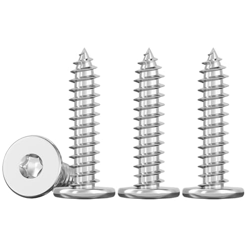 Drenky Schrauben Torx M5 X 25mm Blechschrauben Flachkopf M5 Holzschrauben Edelstahl A2 V2A, Ideal für Holzarbeiten, Rostfrei und Langlebig, Vollgewinde, 50 Stück Drenky Schrauben Torx M5 X 25mm Blechschrauben Flachkopf M5 Holzschrauben Edelstahl A2 V2A, Ideal für Holzarbeiten, Rostfrei und Langlebig, Vollgewinde, 50 Stück von Drenky