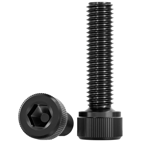 Drenky 20 Stück M6 X 30mm Zylinderschrauben mit Innensechskant DIN 912 (ISO 4762) Zylinderkopfschrauben Schwarz Edelstahl A2 V2A Maschinenschrauben Innensechskantschraube von Drenky