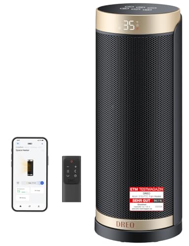 Dreo 2000W Smart Heizlüfter fürs Schlafzimmer, 16 Zoll Tragbarer Heizstrahler mit 70° Oszillation, Thermostat & Fernbedienung, 3 Modi, 3 Geschwindigkeiten, 12h Timer Elektroheizung für Räume Dreo 2000W Smart Heizlüfter fürs Schlafzimmer, 16 Zoll Tragbarer Heizstrahler mit 70° Oszillation, Thermostat & Fernbedienung, 3 Modi, 3 Geschwindigkeiten, 12h Timer Elektroheizung für Räume von Dreo