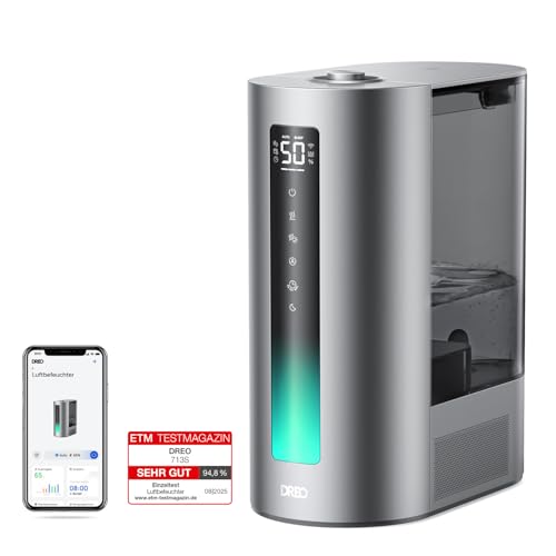 Dreo 6L Smart Luftbefeuchter für große Räume, Warm- und Kaltnebel für Schlafzimmer, 60 Std. Laufzeit, präziser Feuchtigkeitssensor, Aromadiffusor und kompatibel mit Alexa. Dreo 6L Smart Luftbefeuchter für große Räume, Warm- und Kaltnebel für Schlafzimmer, 60 Std. Laufzeit, präziser Feuchtigkeitssensor, Aromadiffusor und kompatibel mit Alexa. von Dreo