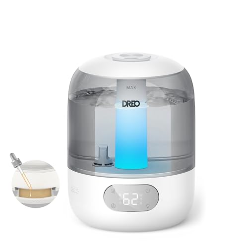 Dreo Luftbefeuchter für Schlafzimmer, kühler Nebel Luftbefeuchter für Haus und großen Raum, leiser Luftbefeuchter für Baby, Nachtlicht, ätherisches Diffusor, schnelle Ultraschall Luftbefeuchter Dreo Luftbefeuchter für Schlafzimmer, kühler Nebel Luftbefeuchter für Haus und großen Raum, leiser Luftbefeuchter für Baby, Nachtlicht, ätherisches Diffusor, schnelle Ultraschall Luftbefeuchter von Dreo