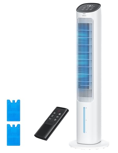 Dreo Luftkühler mit Wasserkühlung leise, Turmventilator mit Kühlung, 40-Zoll Ventilator, Verdunstungskühler mit 80° Schwenkfunktion, 3 Modi, 4 Geschwindigkeiten, Fernbedienung Dreo Luftkühler mit Wasserkühlung leise, Turmventilator mit Kühlung, 40-Zoll Ventilator, Verdunstungskühler mit 80° Schwenkfunktion, 3 Modi, 4 Geschwindigkeiten, Fernbedienung von Dreo