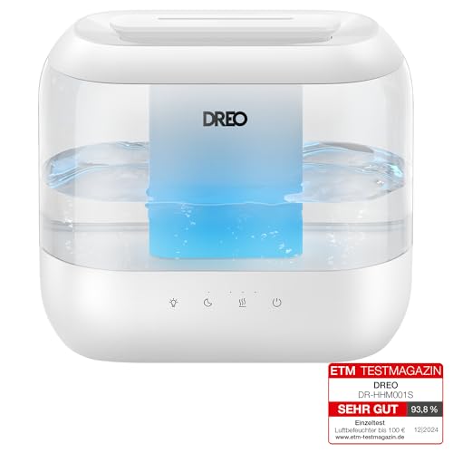 Dreo Luftbefeuchter für Schlafzimmer, Top Fill 4L Supersized Cool Mist Humidifier mit Öl-Diffusor und Nachtlicht, 32H Laufzeit, Leise Ultraschall-Luftbefeuchter für Baby-Kinderzimmer und Pflanzen Dreo Luftbefeuchter für Schlafzimmer, Top Fill 4L Supersized Cool Mist Humidifier mit Öl-Diffusor und Nachtlicht, 32H Laufzeit, Leise Ultraschall-Luftbefeuchter für Baby-Kinderzimmer und Pflanzen von Dreo