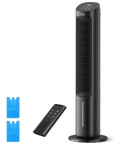 Dreo Turmventilator mit Kühlung leise, Ventilator mit Wasserkühlung, 40-Zoll Luftkühler, Verdunstungskühler mit 80° Schwenkfunktion, 3 Modi, 4 Geschwindigkeiten, Fernbedienung, Schwarz Dreo Turmventilator mit Kühlung leise, Ventilator mit Wasserkühlung, 40-Zoll Luftkühler, Verdunstungskühler mit 80° Schwenkfunktion, 3 Modi, 4 Geschwindigkeiten, Fernbedienung, Schwarz von Dreo