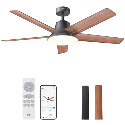 Dreo Smart Deckenventilator mit Licht, 132 cm, 12 Geschwindigkeiten, 3 Modi, stufenlos dimmbares LED-Beleuchtung, leiser DC-Motor, 12H-Timer, Fernbedienung/APP/Alexa, für Innenräume, Schwarz Dreo Smart Deckenventilator mit Licht, 132 cm, 12 Geschwindigkeiten, 3 Modi, stufenlos dimmbares LED-Beleuchtung, leiser DC-Motor, 12H-Timer, Fernbedienung/APP/Alexa, für Innenräume, Schwarz von Dreo