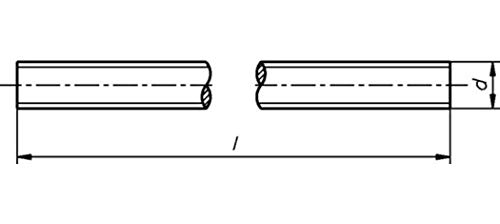 1 Gewindestange, M18 , 1000 mm lang , 8.8 , verzinkt, DIN 975/976 von Dresselhaus