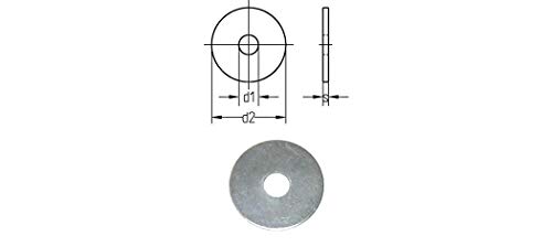 Dresselhaus 0/2104/001/4,3/15//01 Kotflügelscheiben Stärke 1,25 mm, 4,3 x 15, galv. verzinkt, 1000 Stück von Dresselhaus