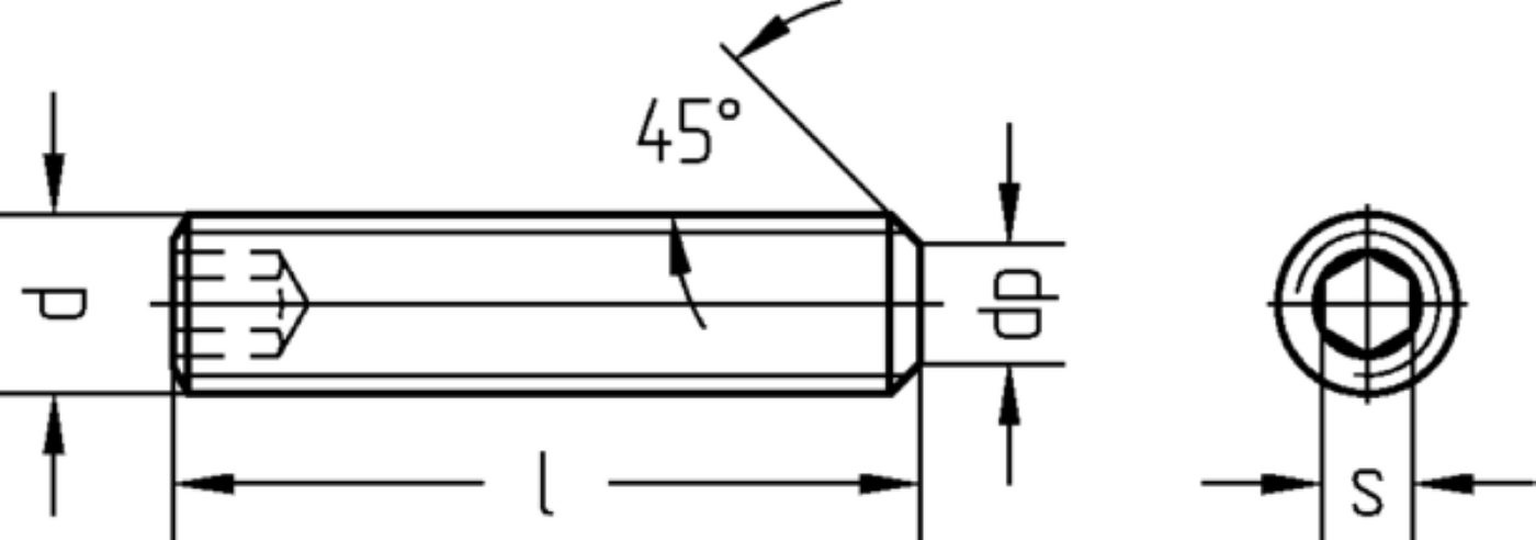 Dresselhaus Gewindebolzen 100er Pack Dresselhaus Gewindestifte Innensechs- kant und Kegelkupp von Dresselhaus