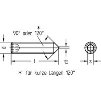 Dresselhaus Gewindestift, Innen-6-Kant + Spitze A2 3359/000/01 4x4 von Dresselhaus